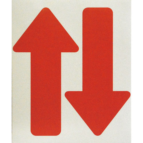 光　フロア誘導サイン矢印赤　２枚入＿