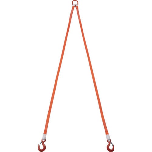 ＴＲＵＳＣＯ　２本吊ベルトスリングセット　２５ｍｍ幅Ｘ２ｍ　吊り角度６０°時荷重０．８６ｔ（最大使用＿