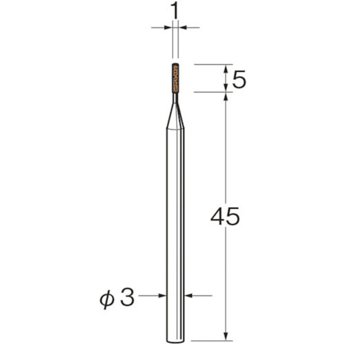 リューター　精密加工用軸付砥石Ｇ４３１０粒度（＃）：３２０＿