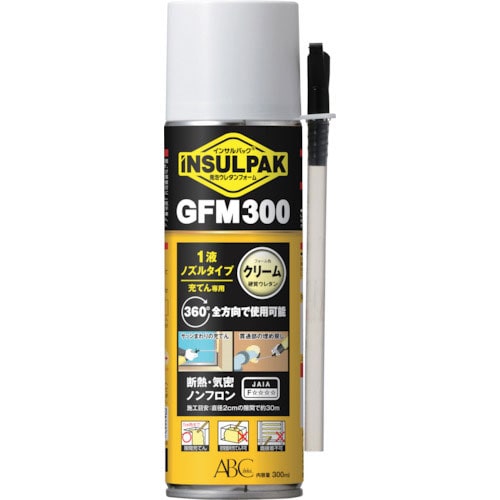 ＡＢＣ　簡易型発泡ウレタンフォーム　１液ノズルタイプ　インサルパックＧＦＭ３００　３００ｍｌ　フォー＿