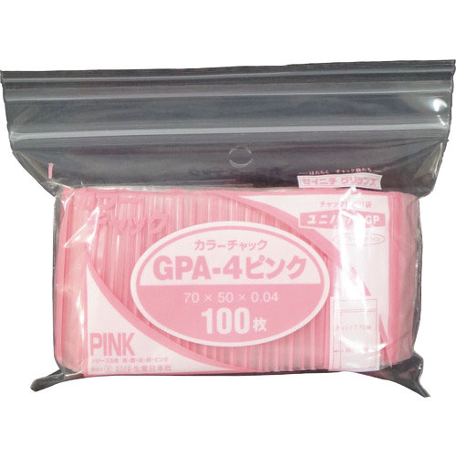 セイニチ　ユニパック　ＧＰ　Ａ‐４　カラーチャック　ピンク＿