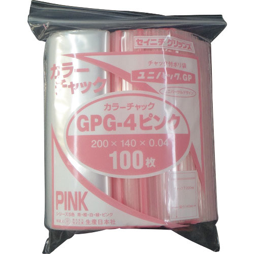 セイニチ　ユニパック　ＧＰ　Ｇ‐４　カラーチャック　ピンク＿