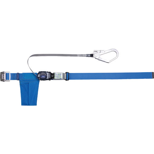 ＴＲＵＳＣＯ　巻取式　胴ベルト型墜落制止用器具　スライドバックル　幅５０ｍｍＸ長さ１４００ｍｍ　ブルー＿