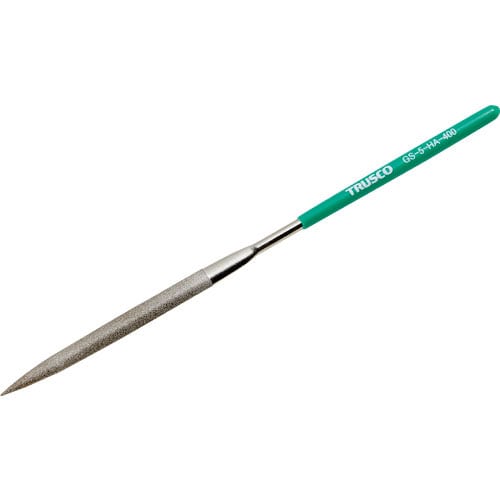 ＴＲＵＳＣＯ　ダイヤモンドヤスリ　精密用＃４００　半丸　１本入　全長１４０ｍｍ（１０本組サイズ）＿