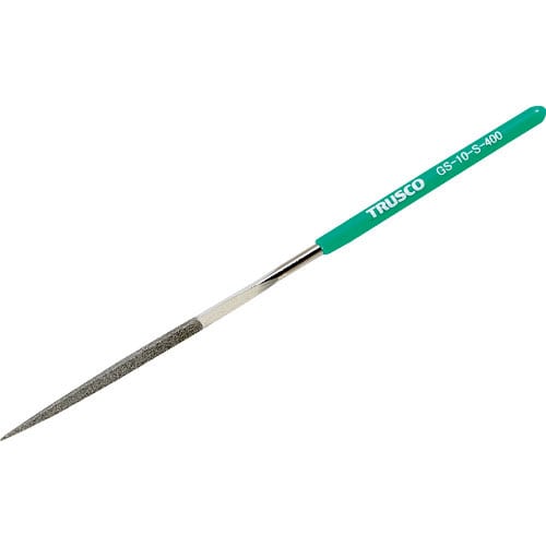 ＴＲＵＳＣＯ　ダイヤモンドヤスリ　精密用＃４００　三角　１本入　全長１４０ｍｍ（１０本組サイズ）＿