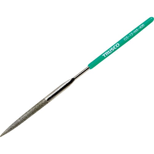 ＴＲＵＳＣＯ　ダイヤモンドヤスリ　精密用＃４００　半丸　１本入　全長１４０ｍｍ（１２本組サイズ）＿