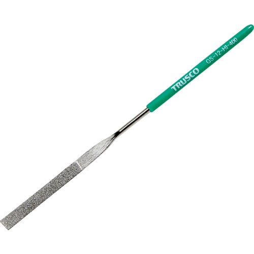 ＴＲＵＳＣＯ　ダイヤモンドヤスリ　精密用＃４００　平　１本入　全長１４０ｍｍ（１２本組サイズ）＿