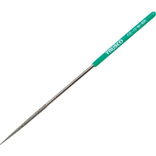 ＴＲＵＳＣＯ　ダイヤモンドヤスリ　精密用＃４００　丸　１本入　全長１４０ｍｍ（１２本組サイズ）＿