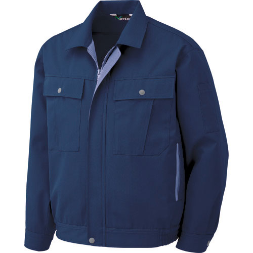 ミドリ安全　春夏　男女ペア長袖ブルゾン　ネイビー　６Ｌ＿