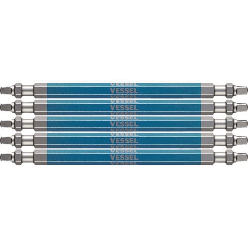 ベッセル　剛彩ビット　５本組　（両頭スクエア）　ＳＱ３×１１０ｍｍ＿