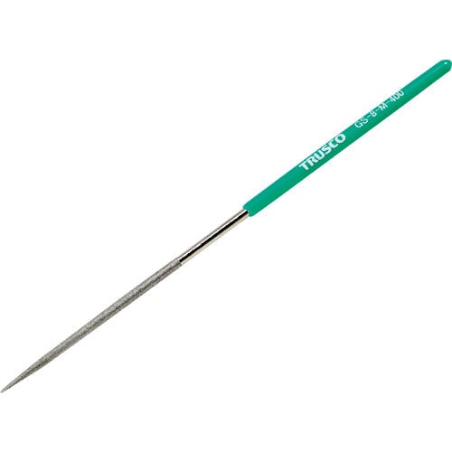 ＴＲＵＳＣＯ　ダイヤモンドヤスリ　精密用＃４００　丸　１本入　全長１８０ｍｍ（８本組サイズ）＿
