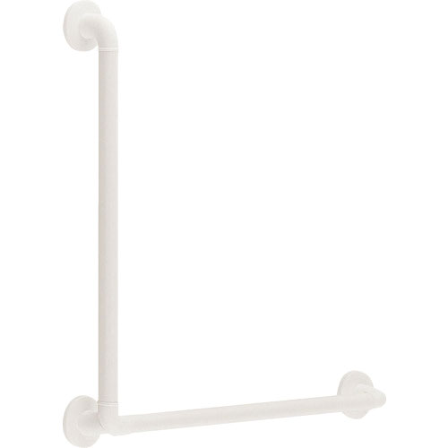 ＴＲＵＳＣＯ　Ｌ型　樹脂手すり　ディンプル　６００Ｘ６００＿