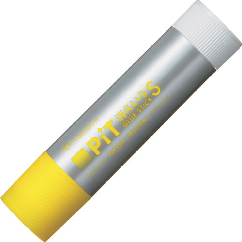 Ｔｏｍｂｏｗ　スティックのり　消えいろピットＳ　ネオンイエロー　シルバー＿