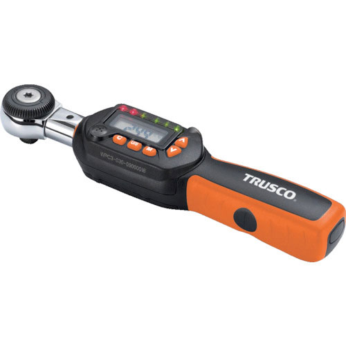 ＴＲＵＳＣＯ　ヘッド交換式ラチェットデジタルトルクレンチ　差込角９．５ｍｍ　６～３０Ｎｍ＿