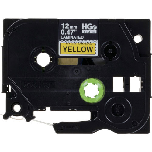 ブラザー　ＨＧＥテープ　黒字／黄地／１２ｍｍ＿