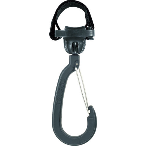 ＴＲＵＳＣＯ　ベルトで止めるフック　自在式外れ止め付きフック　１９ｃｍベルト付き　大＿