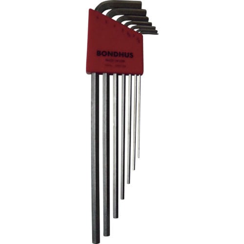 ボンダス　六角Ｌ－レンチ　エクストラロング　めっき　セット７本組（１．５－６ｍｍ）＿