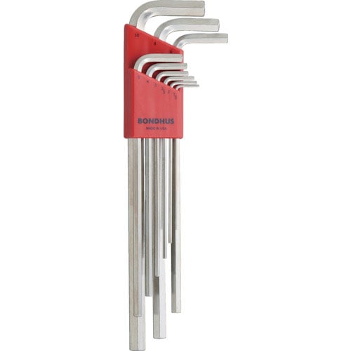 ボンダス　六角Ｌ－レンチ　エクストラロング　セット９本組（１．５－１０ｍｍ）＿