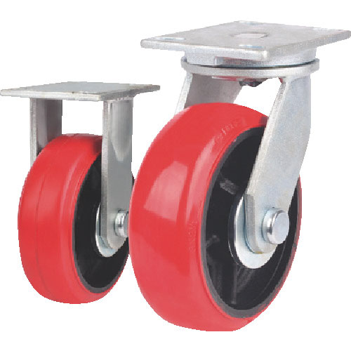 ＴＲＵＳＣＯ　重高荷重用キャスター　自在　１５０ＭＭ　耐湿ウレタン車輪６５０ＫＧＦ＿