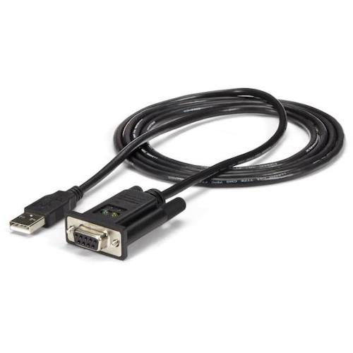スターテック　シリアル変換ケーブル／ＵＳＢ－Ａ　－　ＲＳ２３２Ｃクロス／１．７ｍ／９２１．６Ｋｂｐｓ＿