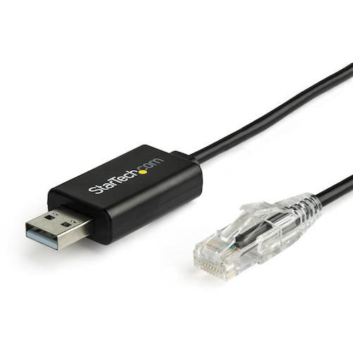 スターテック　Ｃｉｓｃｏコンソールロールオーバーケーブル／ＵＳＢ－Ａ　－　ＲＪ４５　（Ｍ－Ｍ）／１．＿