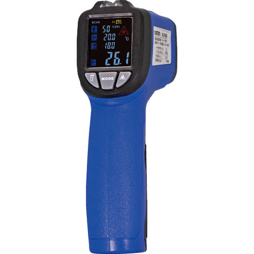 カスタム　放射温度計＋Ｋ熱電対＋温湿度＋ＵＶライト　測定温度範囲－５０～５５０℃＿