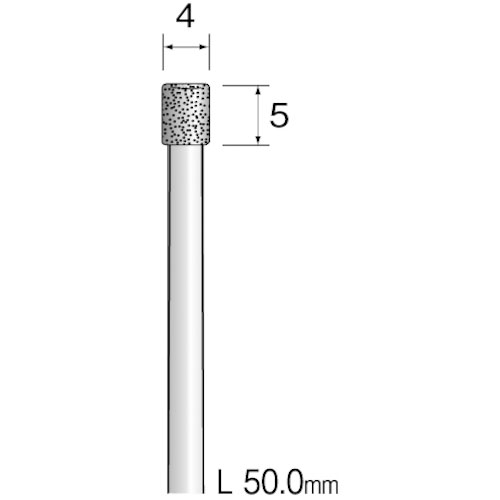 ミニモ　精密電着ダイヤモンドバー　超硬軸＃１００　Φ４＿