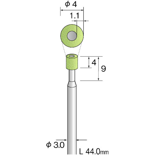 ミニモ　ビトリファイドダイヤモンドバー＃１７０　Φ４＿