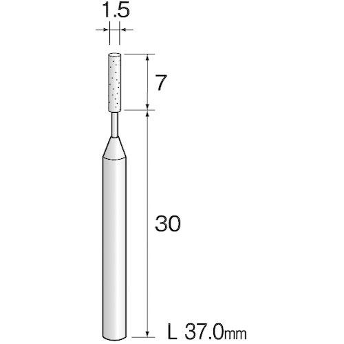 ミニモ　精密砥石　ＷＡ砥粒＃３２０　φ１．５　（５本入）＿