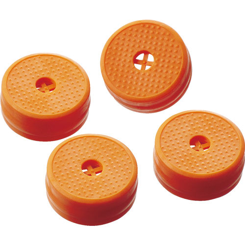 ＴＲＵＳＣＯ　樹脂台車　交換用すべり止めゴム　オレンジ　４個入り＿