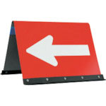 ＡＮＺＥＮ　公団型矢印板　アルミ公団型矢印板　４５０＊６００　赤／白反射＿