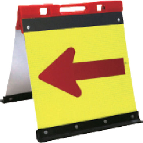 ＡＮＺＥＮ　方向指示板　アルミ方向指示板　折りたたみ式　４５０＊４５０イエロー＿