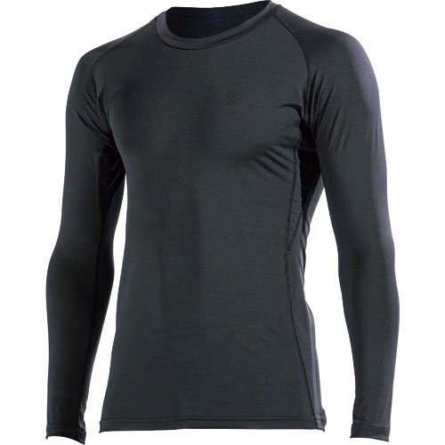 おたふく　ＪＷ－６４３　ＢＴ　パワーストレッチデオドランド　ロングスリーブ　クルーネックシャツ　ブラック　Ｓ＿