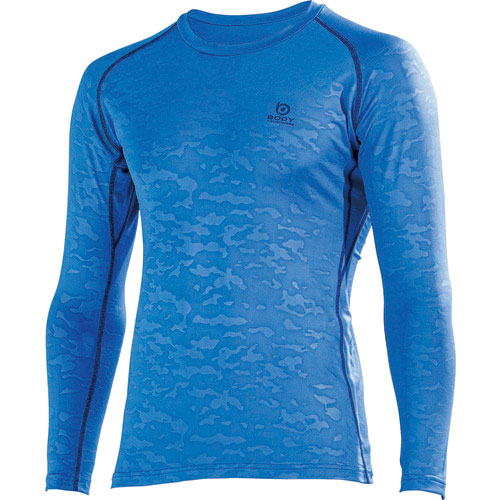 おたふく　ＪＷ－６４３　ＢＴ　パワーストレッチデオドランド　ロングスリーブ　クルーネックシャツ　ブルー　３Ｌ＿