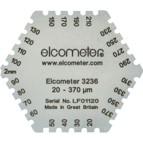 ｅｌｃｏｍｅｔｅｒ　六角形ウェットフィルム膜厚計＿