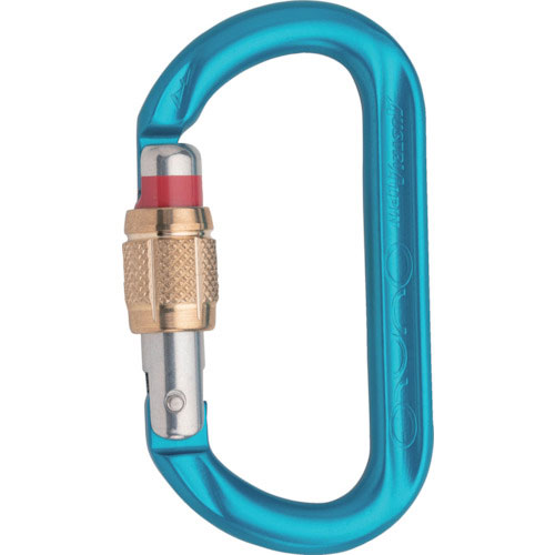 ＡＬＰＩＮ　カラビナ　ＯＶＡＬＯ　スクリューロック　線径１２．５　グリーン＿