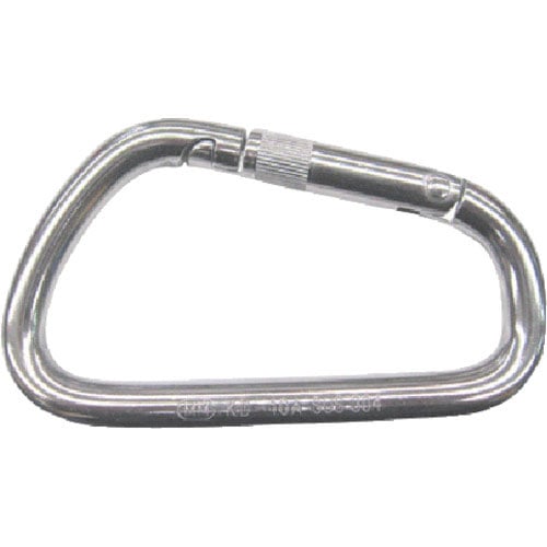 水本　ステンレス　カラビナＤ型（環なし）　線径１０ｍｍ長さ１１５ｍｍ＿