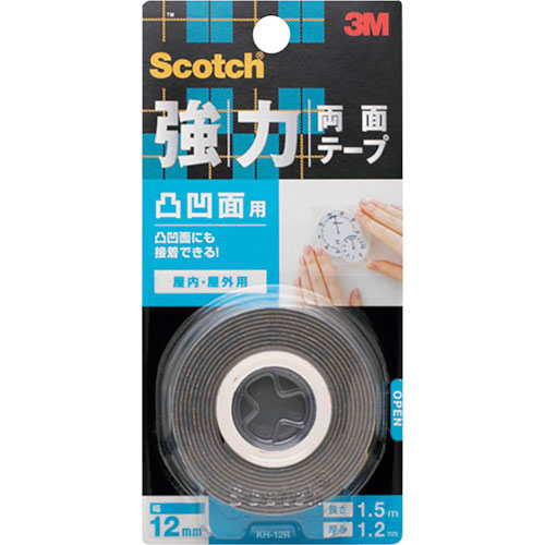 ３Ｍ　スコッチ　強力両面テープ　凸凹面用　１２ｍｍ×１．５ｍ＿