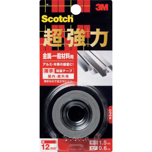 ３Ｍ　スコッチ　超強力両面テープ　金属・一般材料用　１２ｍｍ×１．５ｍ＿