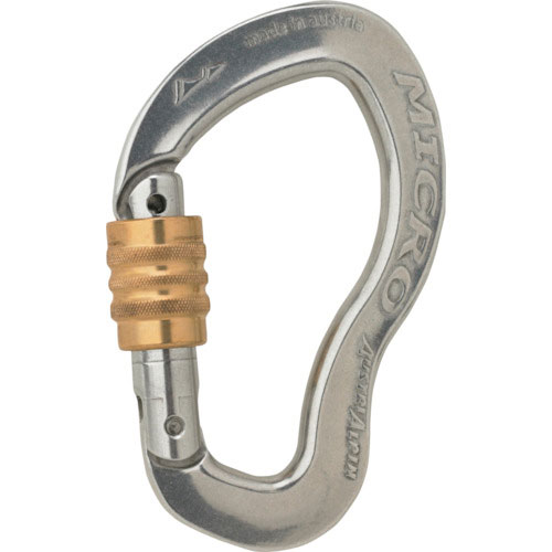 ＡＬＰＩＮ　カラビナ　ＭＩＣＲＯ　スクリューロック　線径１３．０　シルバー＿