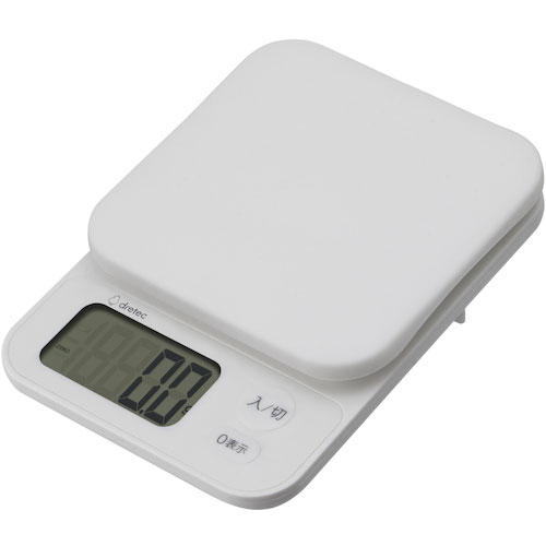 ｄｒｅｔｅｃ　デジタルスケール「トルテ」２ｋｇ　ホワイト＿