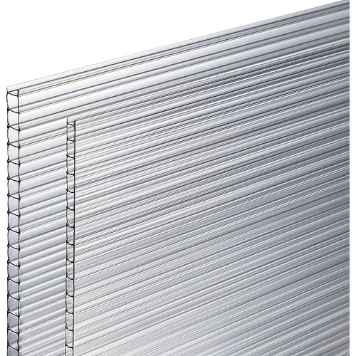 光　ポリカ中空ボード９００×１４００×４ｍｍ透明２枚入＿