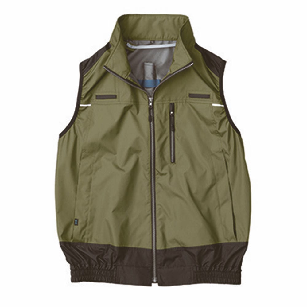 空調服　冷却上着　遮熱フルハーネス空調ベスト　ＫＵ９２１２０　カーキグリーン　Ｌ＿