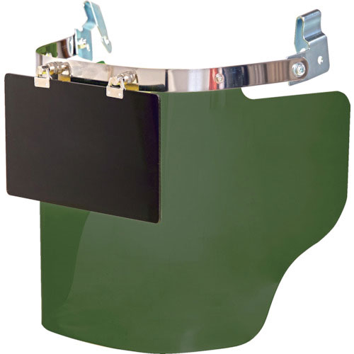 ＴＲＵＳＣＯ　ヘルメット取付型大型防災面　グリーン（前面プレートあり）＿