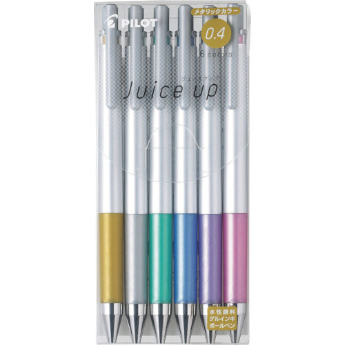 パイロット　ゲルインキボールペン　ジュースアップ０．４　メタリックカラー６色セット＿
