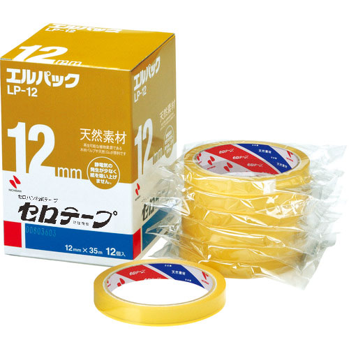ニチバン　セロテープ　大巻　エルパックＬＰ－１２　１２ｍｍＸ３５ｍ（１２巻入）バイオマスマーク認定製＿