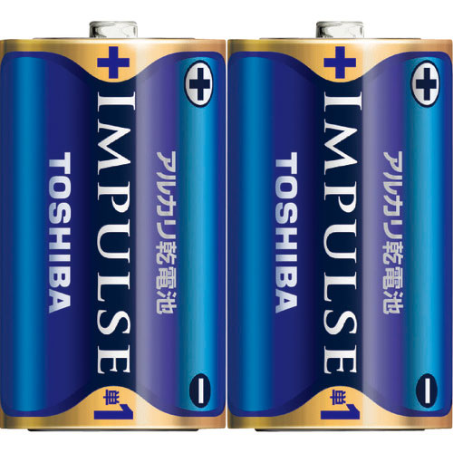 東芝　ＩＭＰＵＬＳＥ　アルカリ乾電池　単一形（２本入り）＿