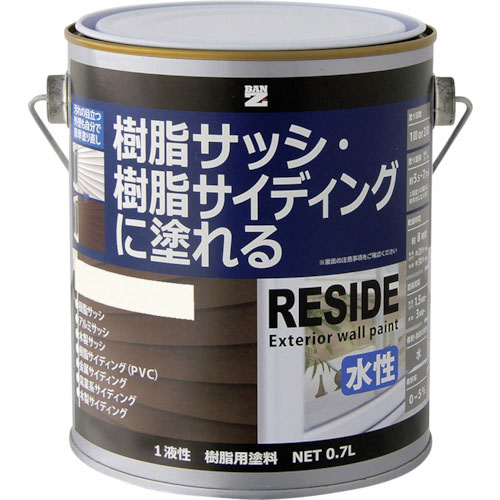 ＢＡＮーＺＩ　樹脂・アルミ（サッシ・外壁）用塗料　ＲＥＳＩＤＥ　０．７Ｌ　オフホワイト　２５－９２Ｂ＿