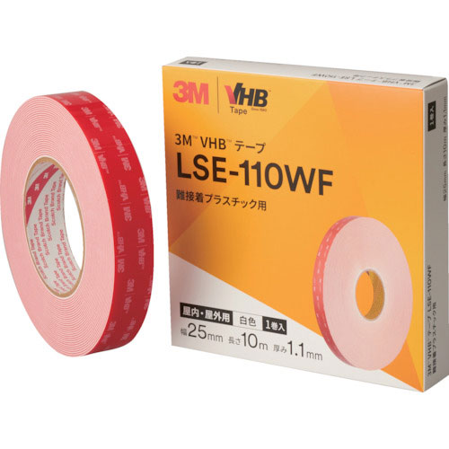 ３Ｍ　３Ｍ　ＶＨＢテープ　ＬＳＥ１１０ＷＦ　２５ｍｍＸ１０ｍ　難接着プラスチック用＿