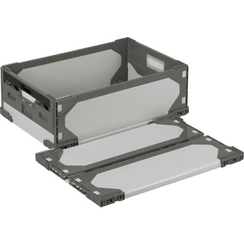 リス　リットハイブリッド折りたたみコンテナ　６１１５４９　ＬＴ－ＲＳ－ＳＳ４７グレー／グレー６３０×＿